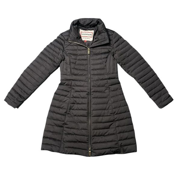 Hunter Refined Down Coat Black Size Small - Picture 3 of 15